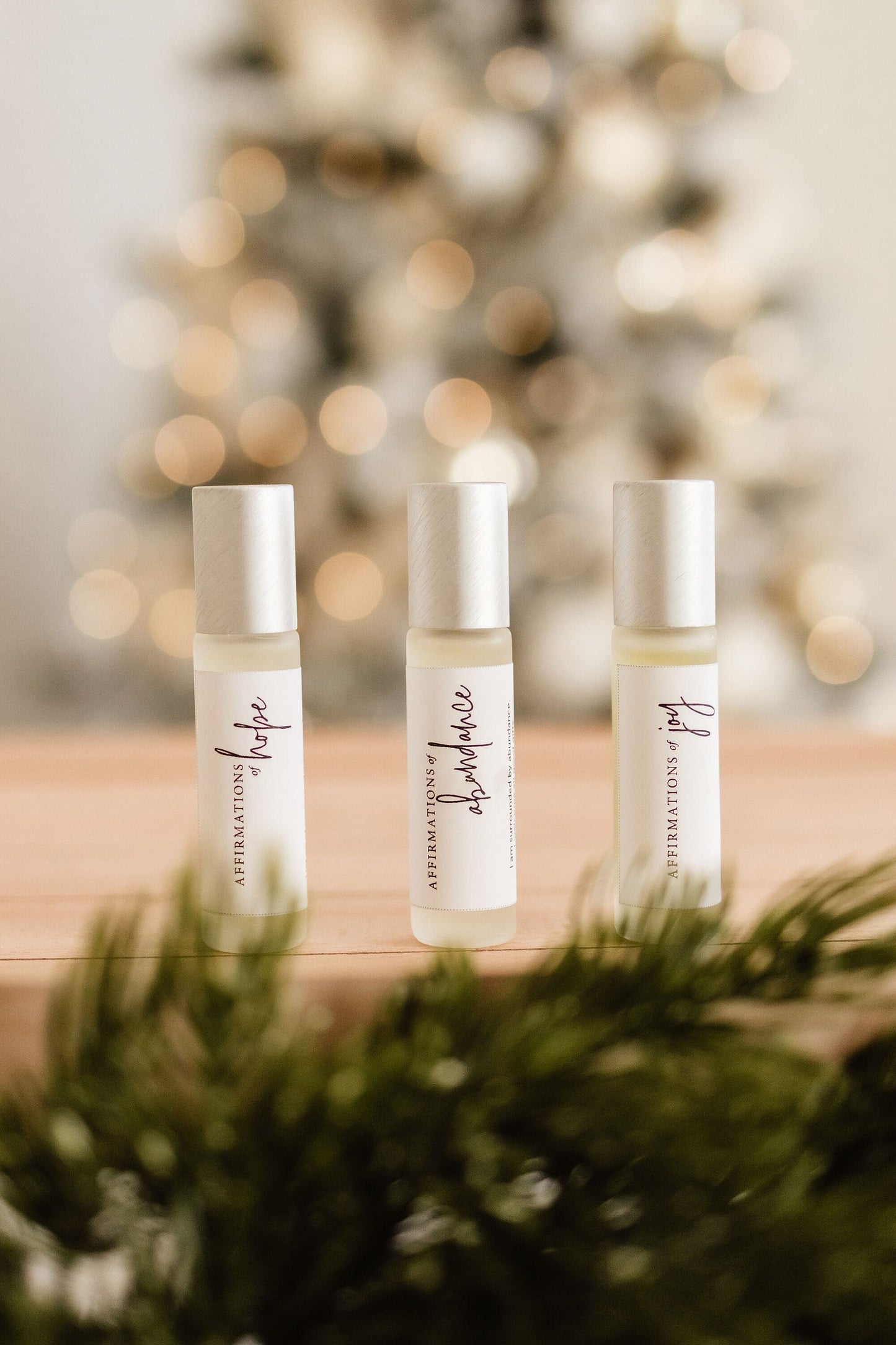 Essential Oil Roller Blends Set of 3, Positive Affirmations Gift Set, Self Care Gift Set, Aromatherapy Inhaler, Natural Perfume Oil - Blessings Grow Meadows