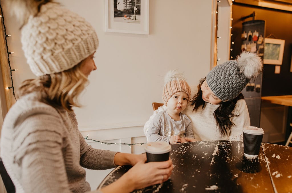 Ivory Peruvian Wool Knit Hat with Faux Fur Pom Pom - Blessings Grow Meadows