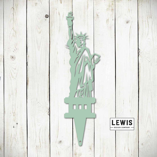 Statue of Liberty Garden Stake, Garden Sign, Metal Garden Sign. Outdoor Sign, Patriotic, 4th of July, Patriotic Yard Art, America, USA - Blessings Grow Meadows