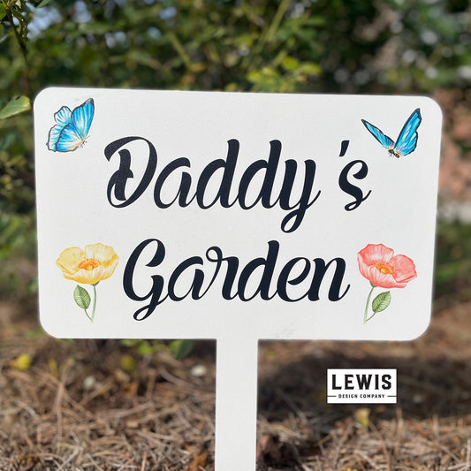Custom Garden Stake, Butterfly Garden Sign, Metal Garden Sign - Blessings Grow Meadows