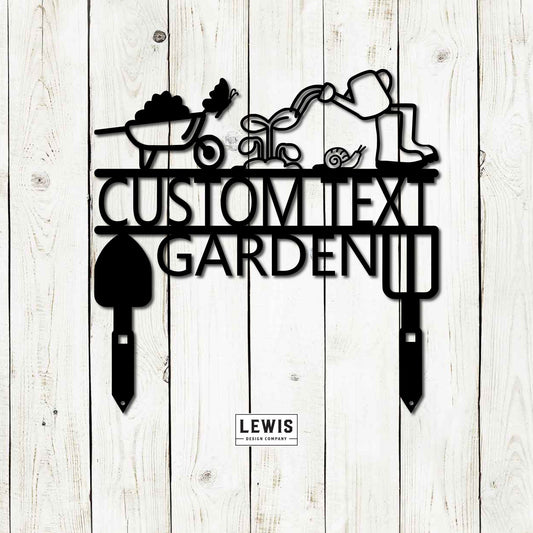 Custom Metal Garden Sign, Personalized Garden Sign - Blessings Grow Meadows