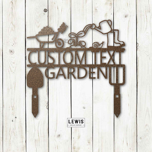 Custom Metal Garden Sign, Personalized Garden Sign - Blessings Grow Meadows