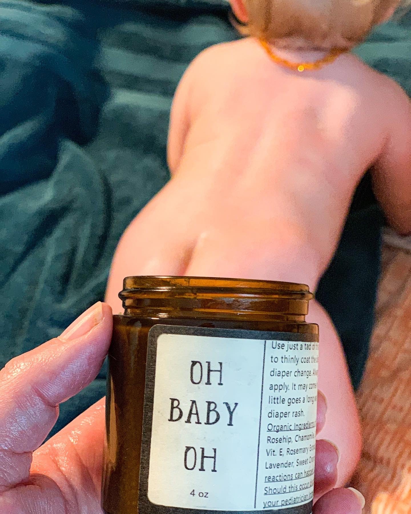 Oh Baby Oh! " What a bum!" Organic Diaper Balm -/Chafing/Cracked Skin- to help soothe any bottom (including adults)