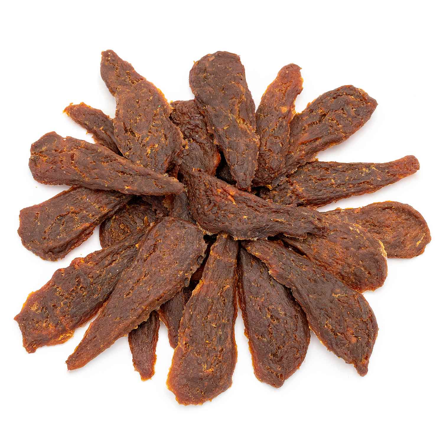 Jeffers Chicken Jerky Dog Treats in 24 oz bag, natural, grain-free, gluten-free dog treats made in the USA, with chicken slices visible.