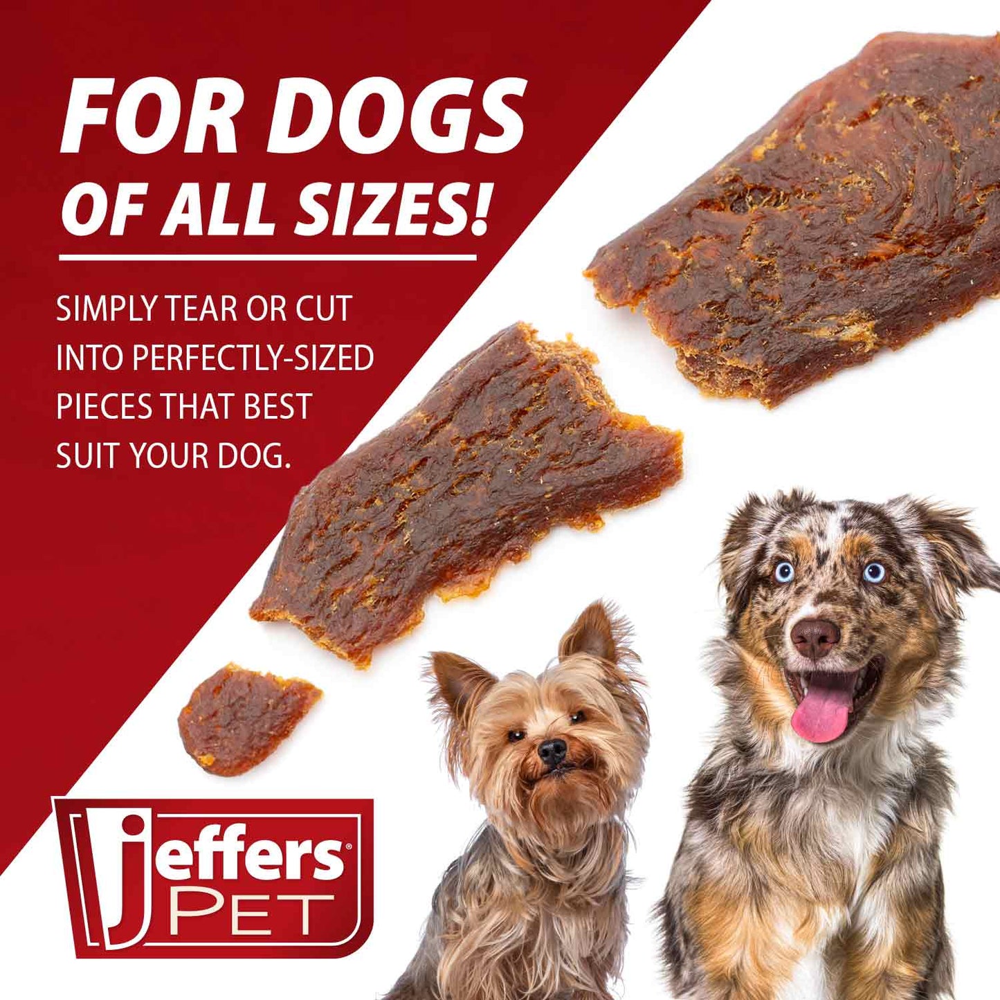 Jeffers Chicken Jerky dog treats, 24 oz, healthy, grain-free, gluten-free, made in USA, natural dog treat with chicken strips