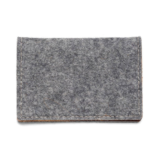 Felt and Leather Bifold Wallet - Blessings Grow Meadows -