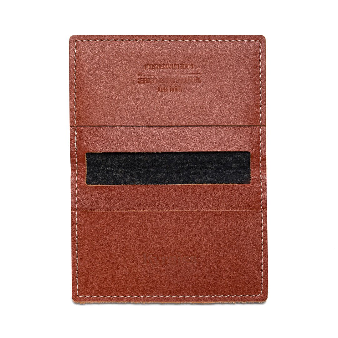 Felt and Leather Bifold Wallet - Blessings Grow Meadows -