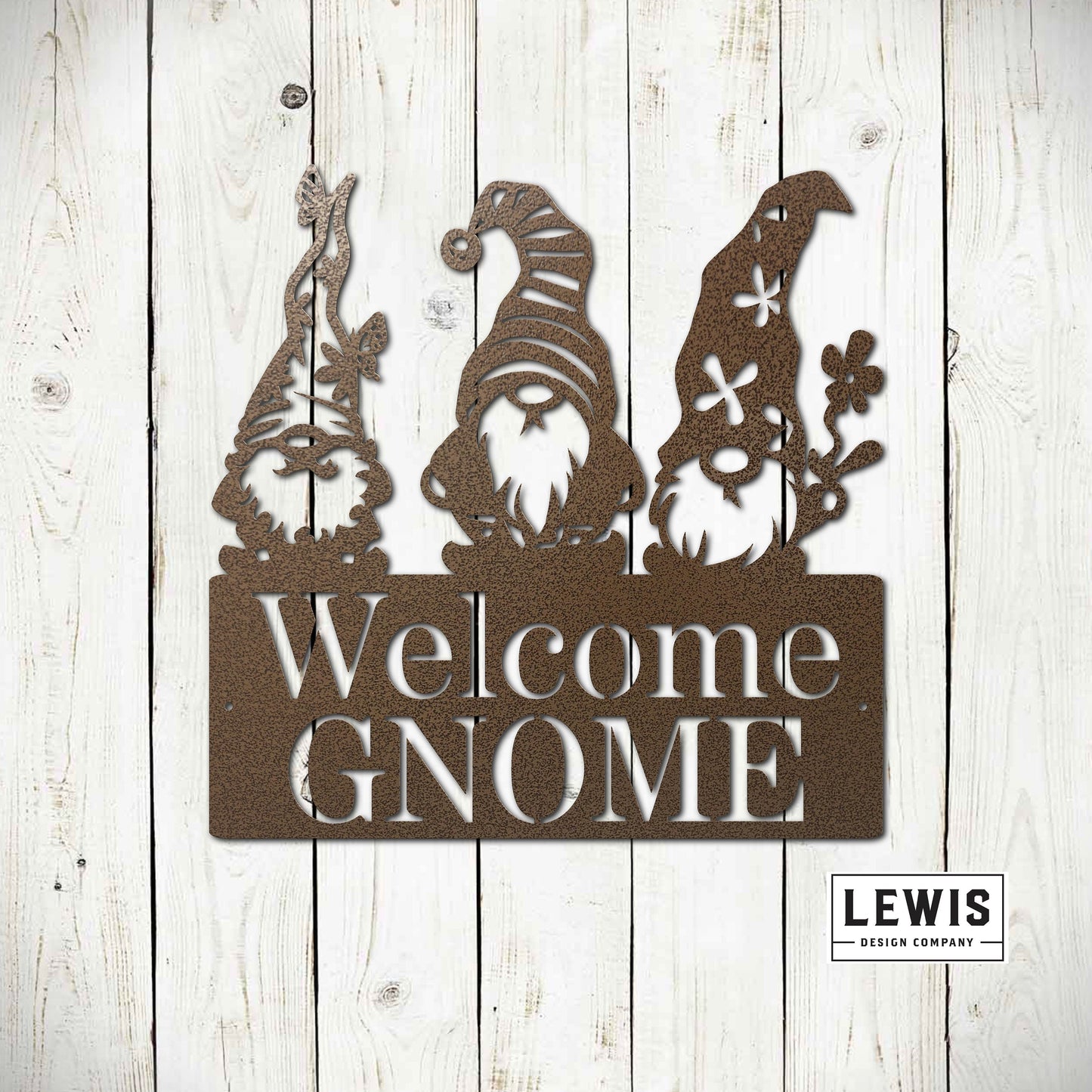 Welcome Gnome Metal Sign, Garden Decoration, Wall Decoration, Patio Decoration, Outdoor Living Space, Gnome Garden - Blessings Grow Meadows