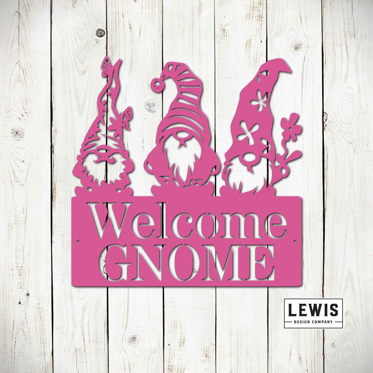 Welcome Gnome Metal Sign, Garden Decoration, Wall Decoration, Patio Decoration, Outdoor Living Space, Gnome Garden - Blessings Grow Meadows