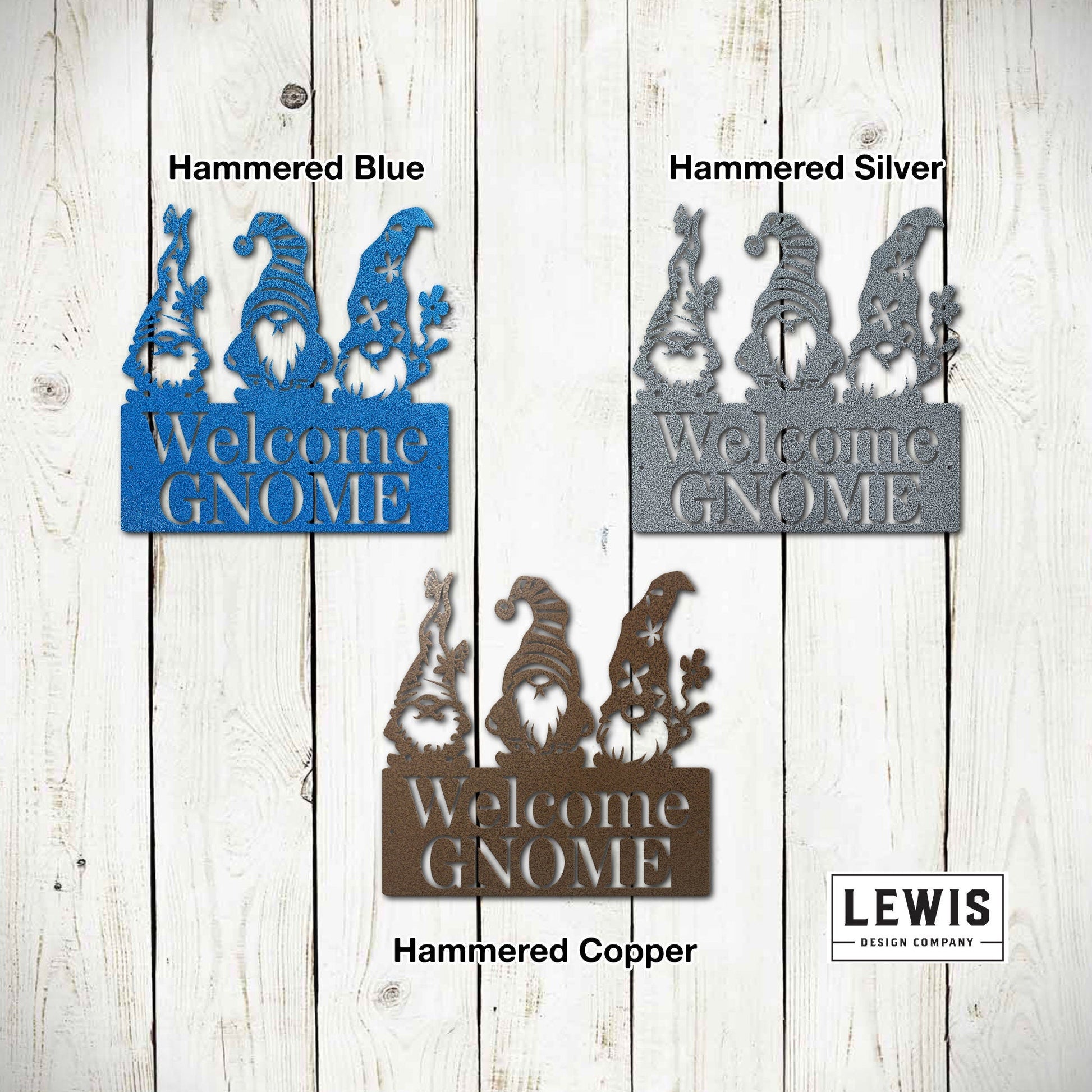 Welcome Gnome Metal Sign, Garden Decoration, Wall Decoration, Patio Decoration, Outdoor Living Space, Gnome Garden - Blessings Grow Meadows