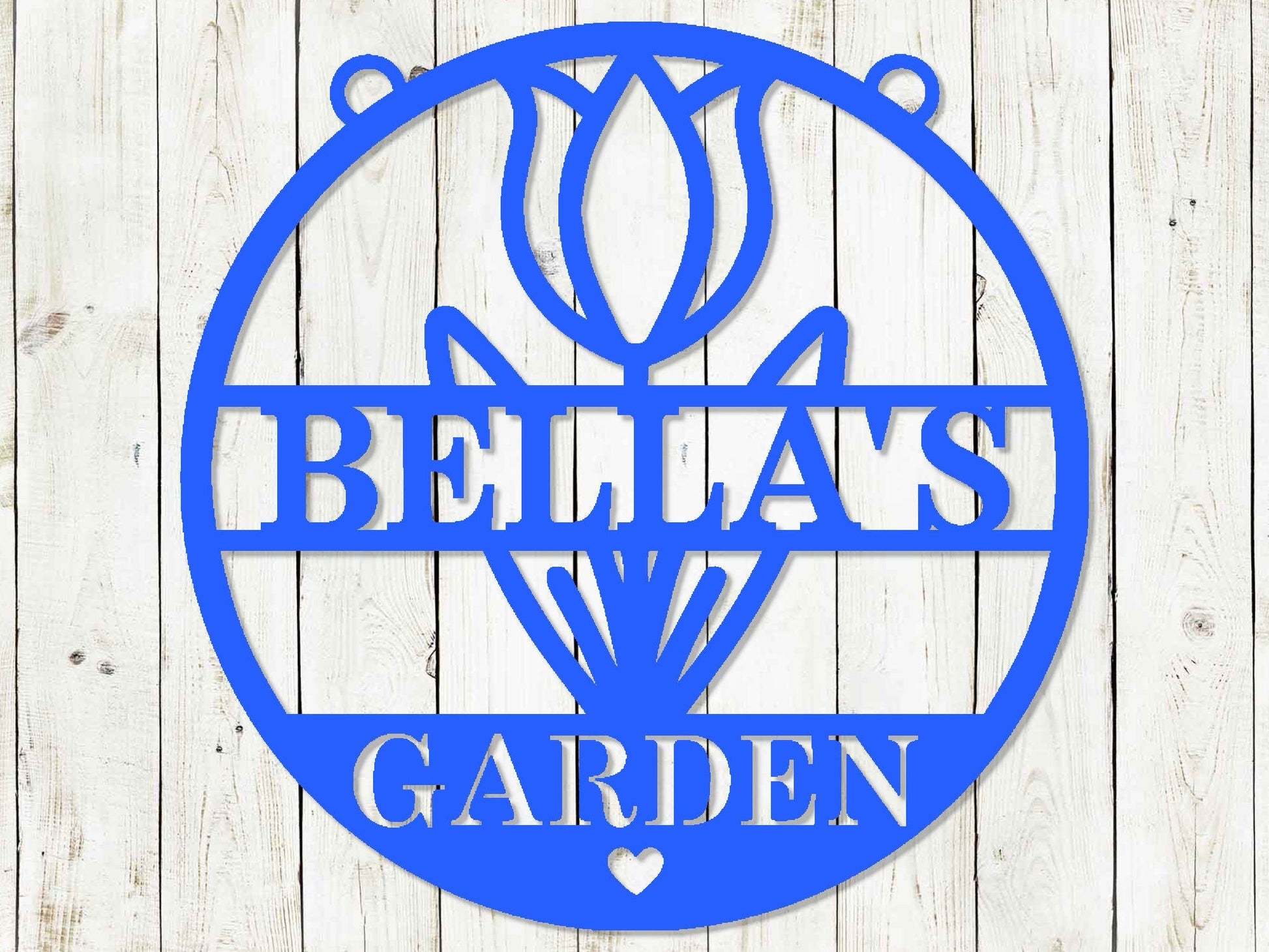 Flower Garden Custom Hanging Sign - Blessings Grow Meadows -