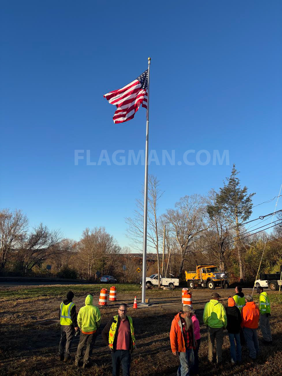 Liberty™ Nylon American flag by Flagman of America, featuring vibrant colors and sewn stripes, made in the USA.