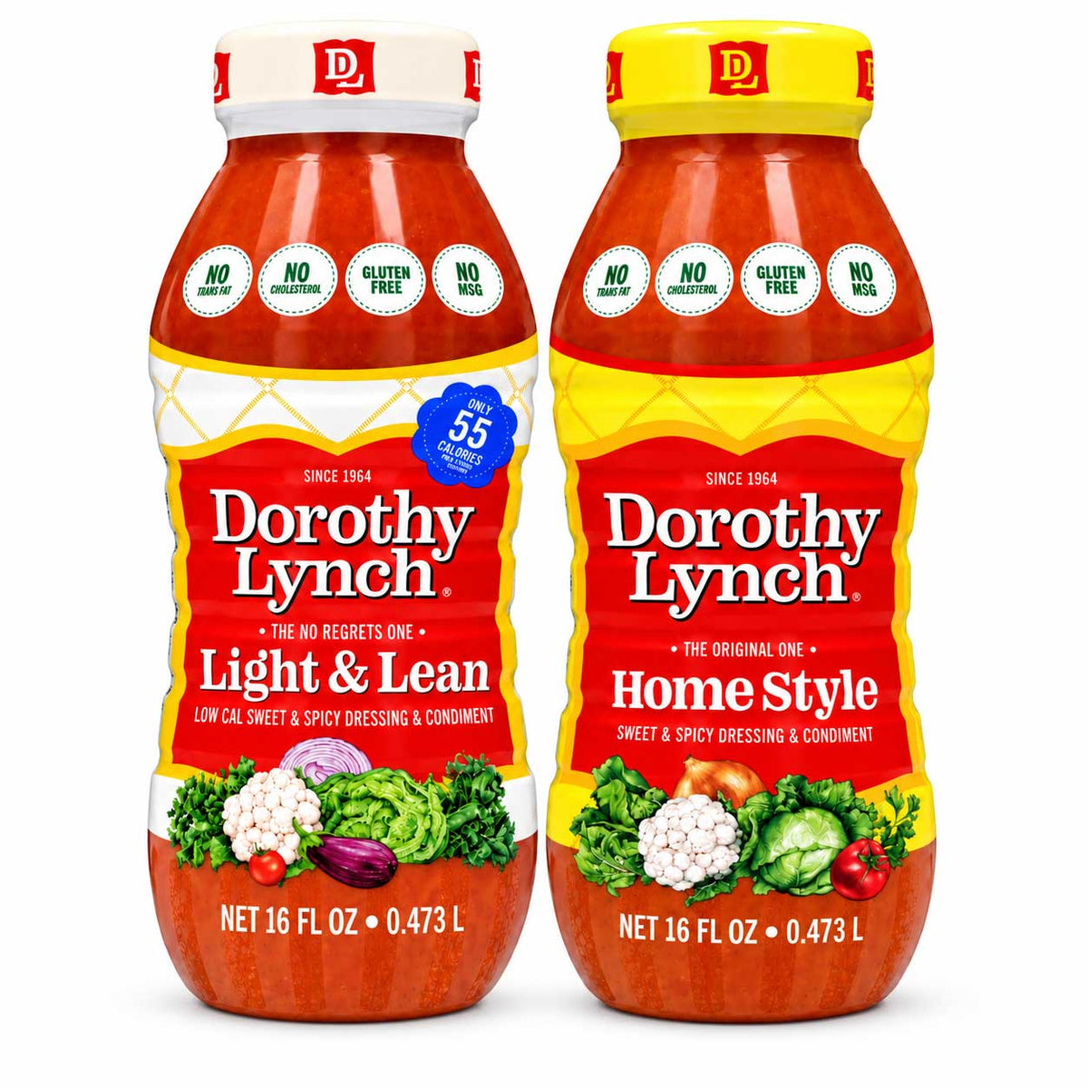 Dorothy Lynch 沙拉醬 | 16 盎司家常式和 16 盎司清淡低脂 | 無麩質