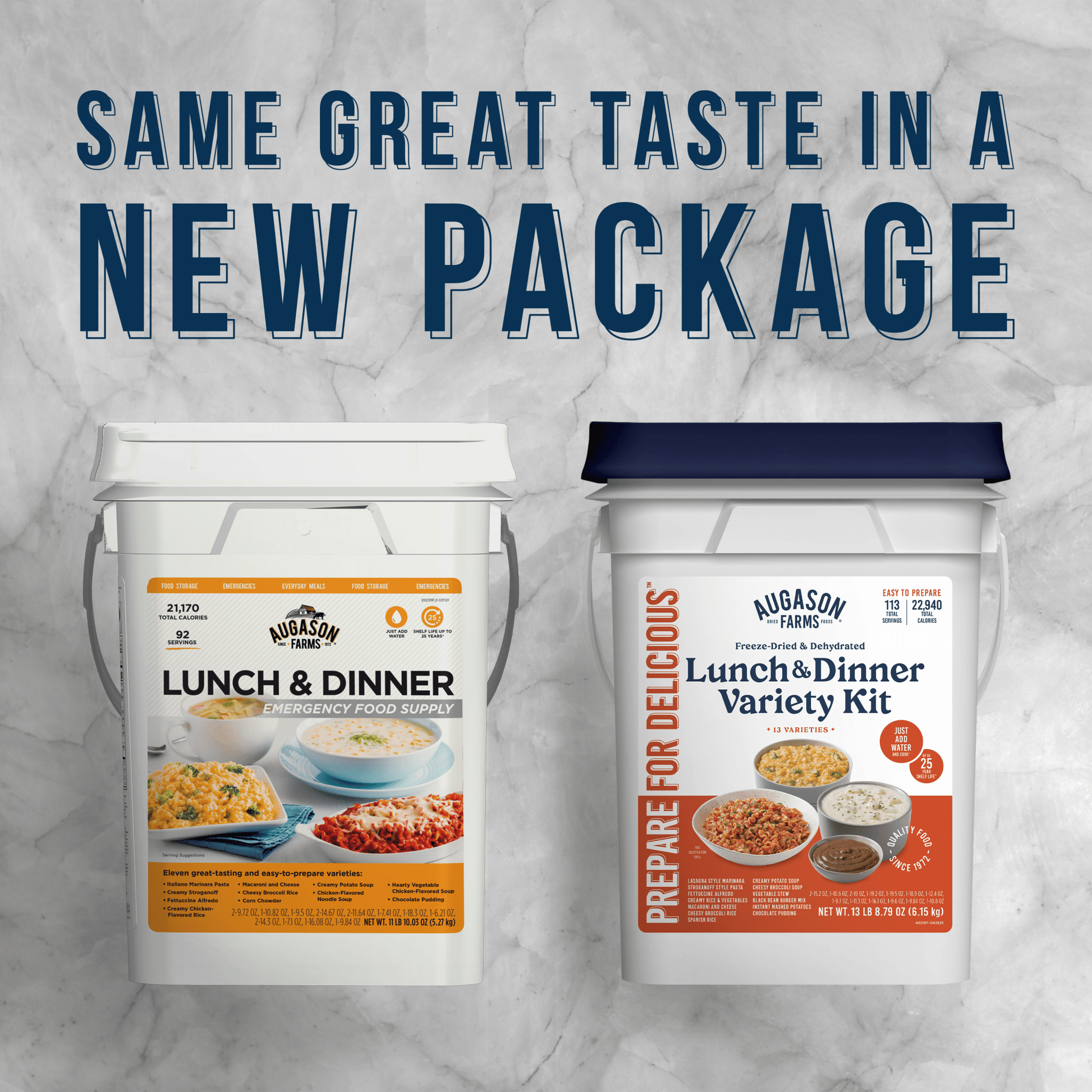 Lunch and Dinner Variety Pail, 122 Servings - Blessings Grow Meadows