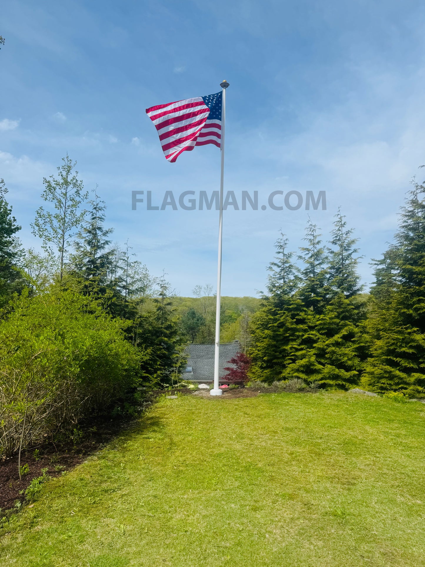 Liberty™ Nylon American flag by Flagman of America, economy size, made in USA, featuring vibrant red, white, and blue colors.