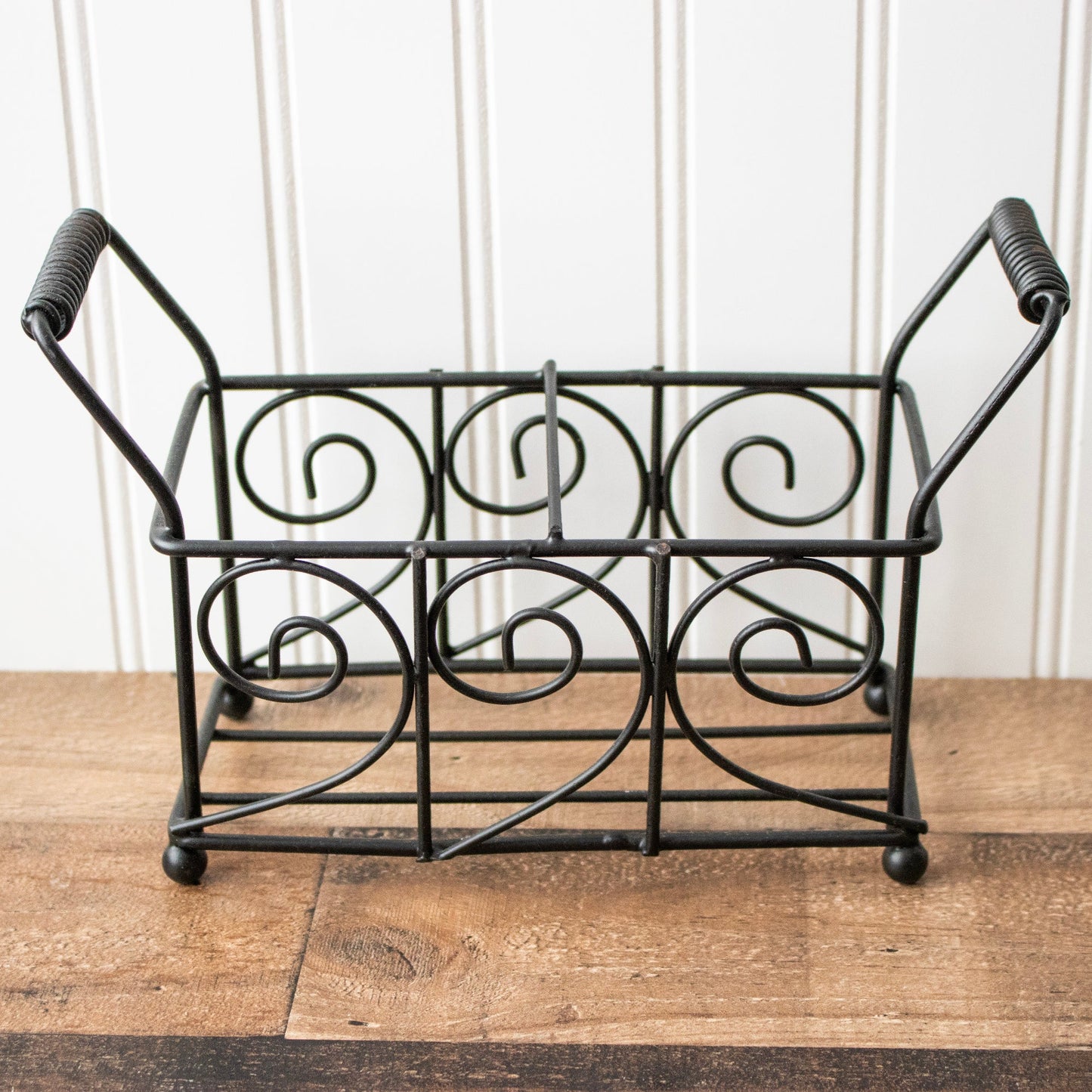 Swirl Black Metal Caddy for 2 Pint Mason Jars - Blessings Grow Meadows