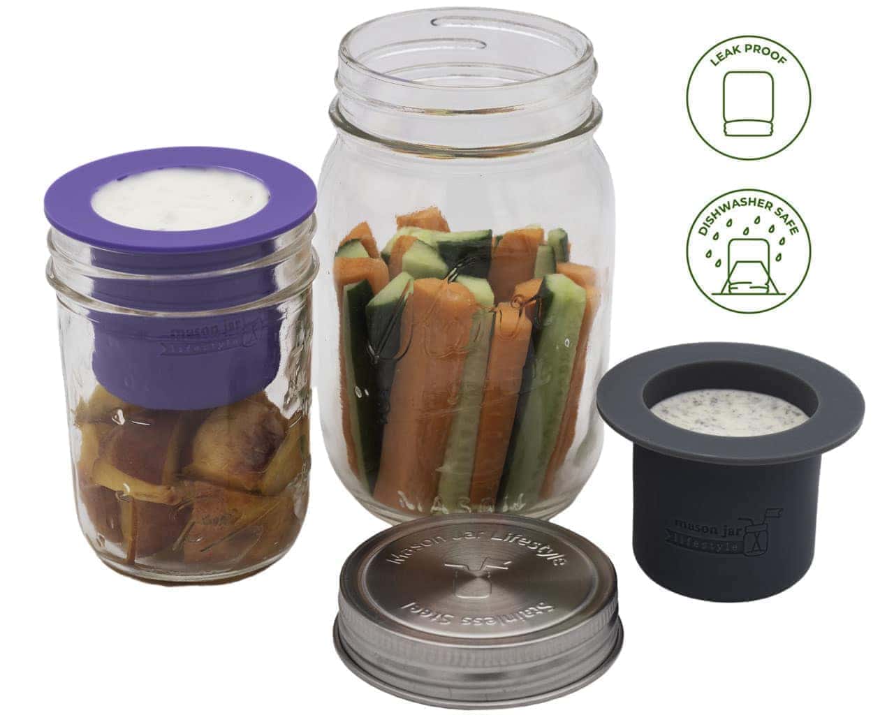 Salad and Snacks Starter Set for Mason Jars - Blessings Grow Meadows