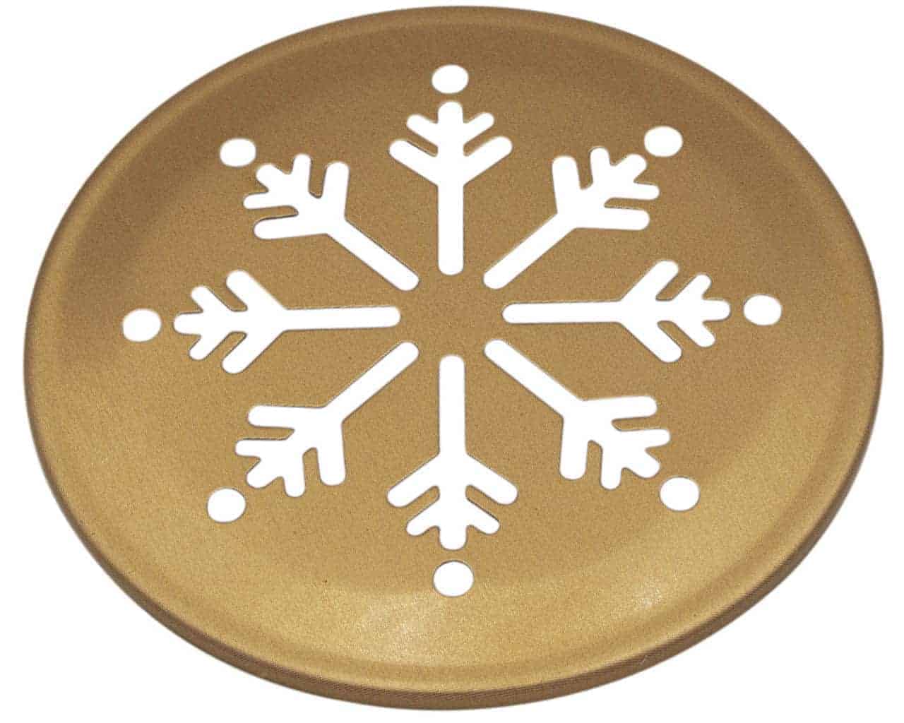 Snowflake Pattern Gold Lid Inserts for RM Mason Jars 10 Pack - Blessings Grow Meadows