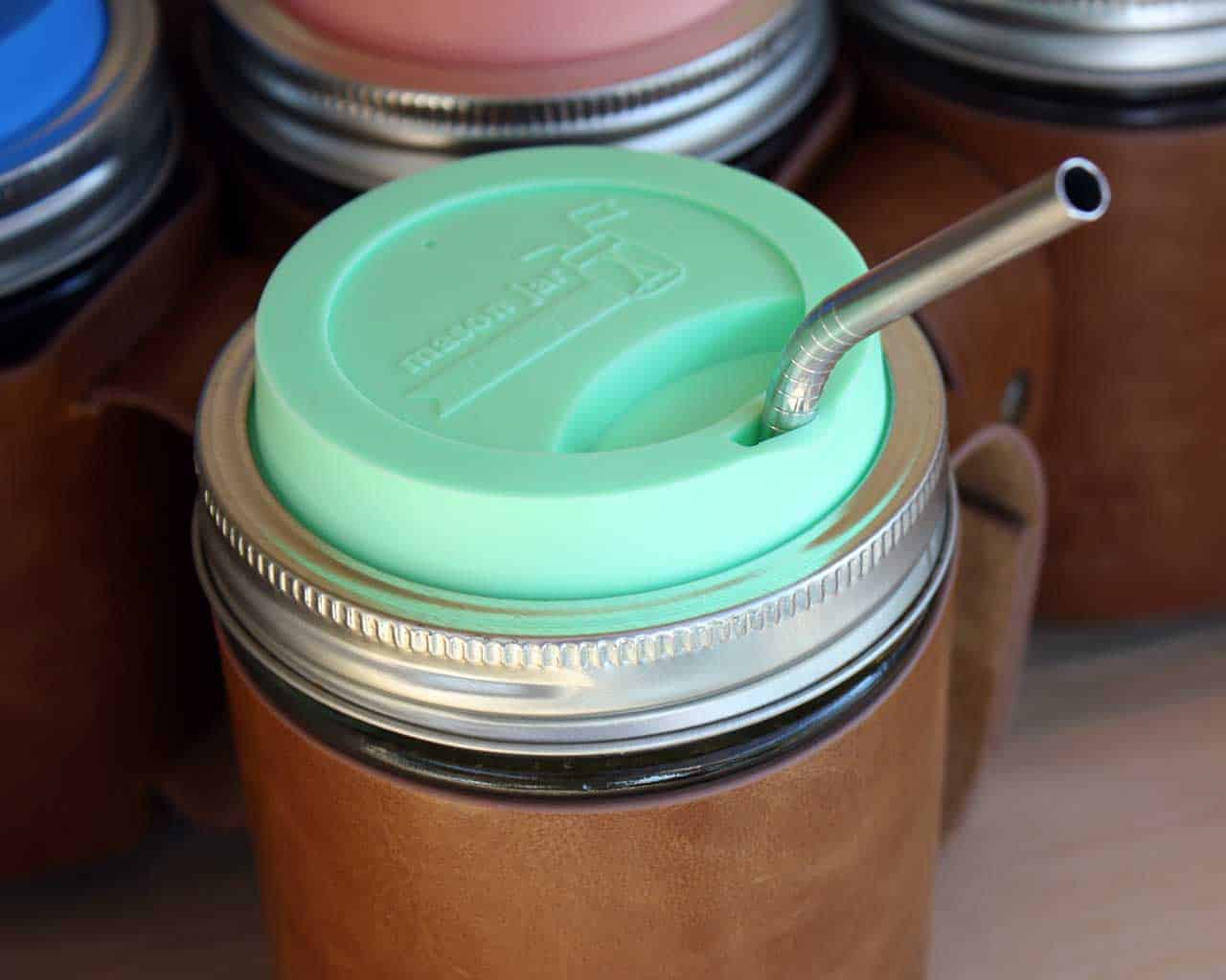 Combo 6 Pack Thin Bent Stainless Steel Straws for Mason Jars - Blessings Grow Meadows