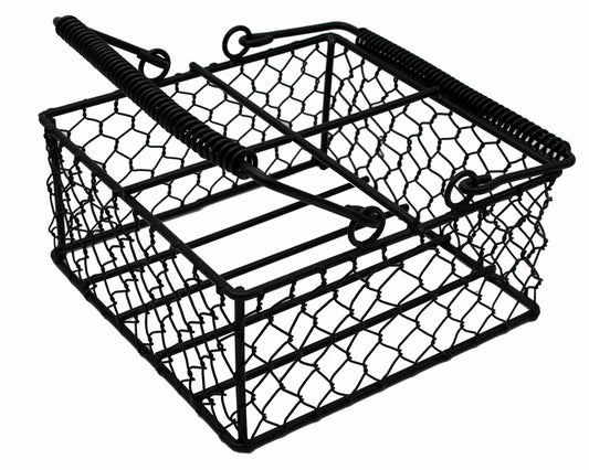 Chicken Wire Caddy for 4 Pint Mason Jars - Blessings Grow Meadows