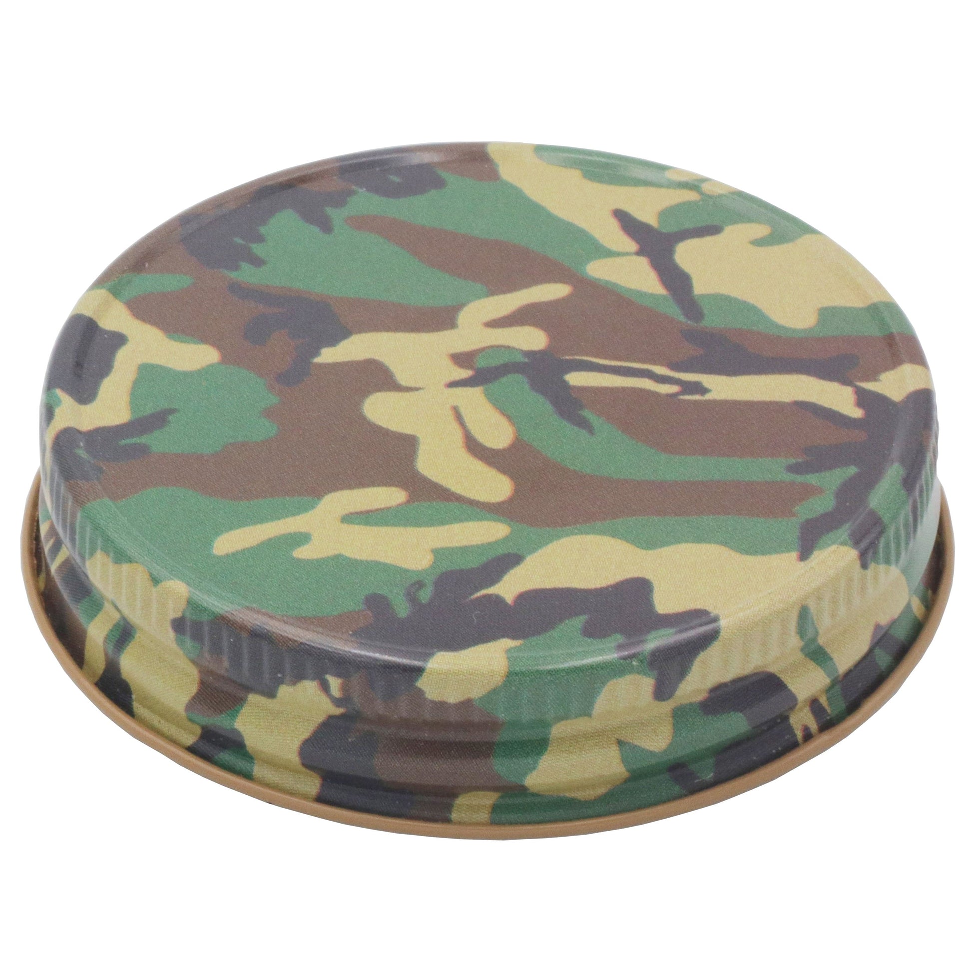 Camouflage Metal Storage Lids for Regular Mouth Mason Jars 6pk - Blessings Grow Meadows