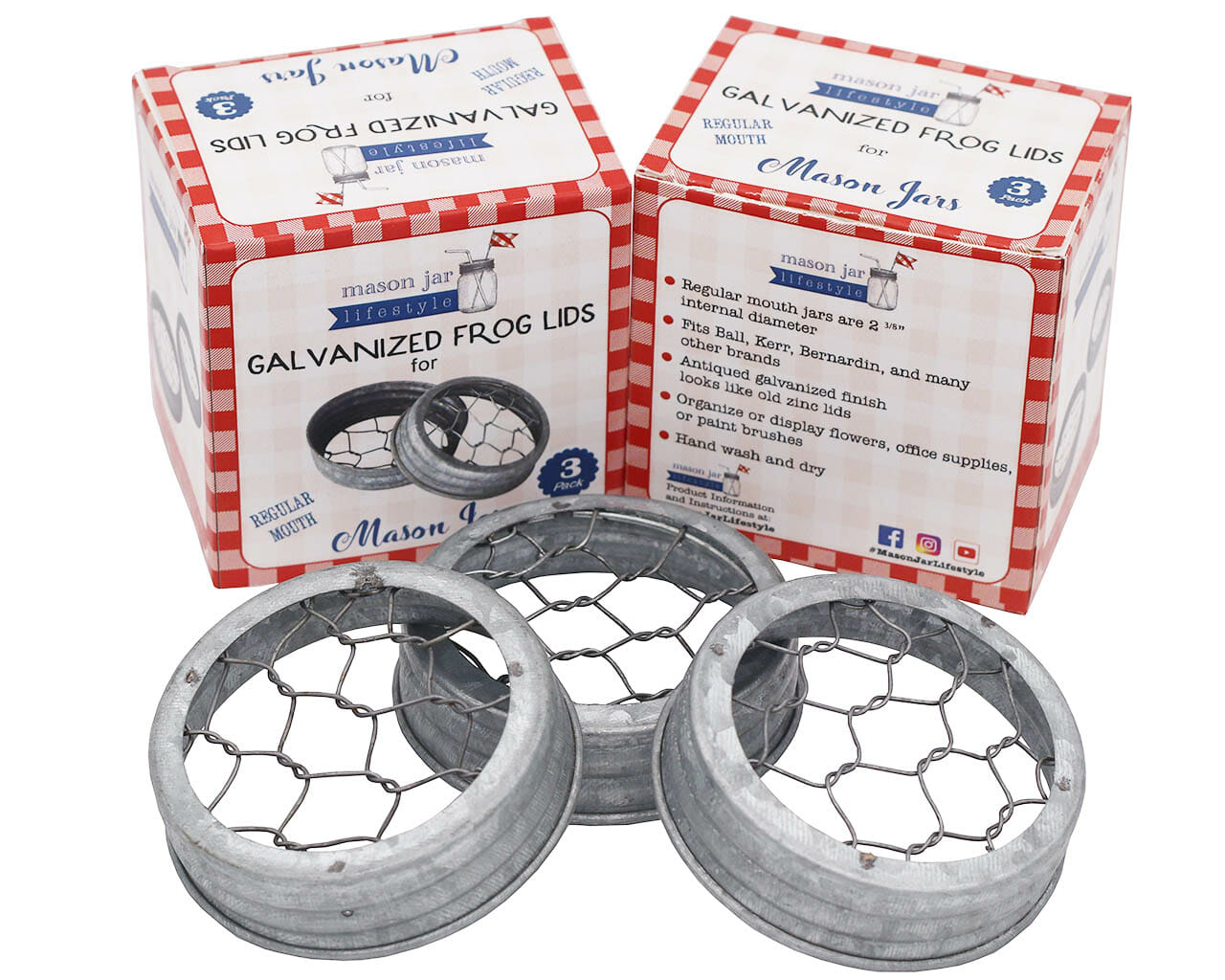 Galvanized Metal Flower Organizer Frog Lid for Mason Jars - Blessings Grow Meadows