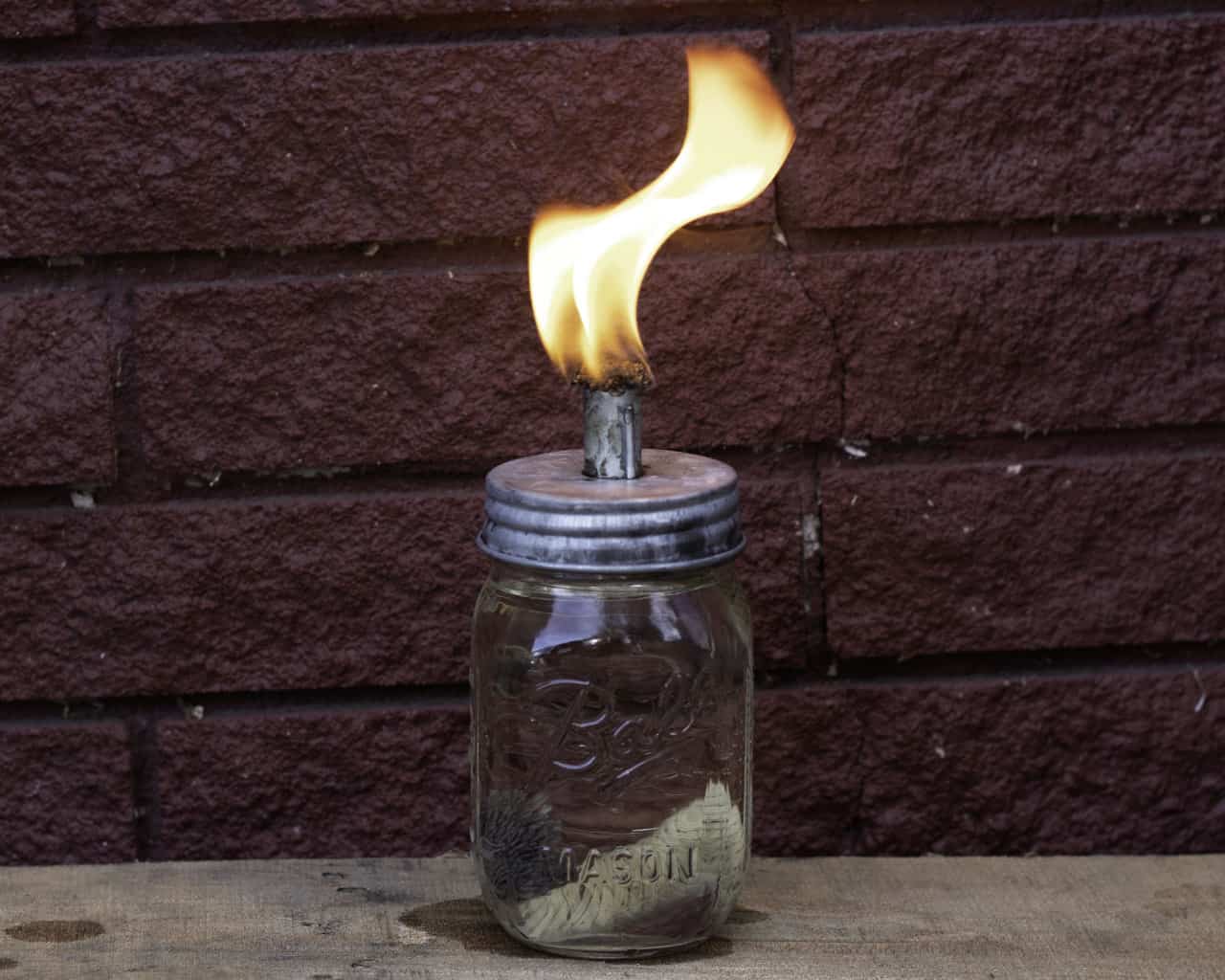 Tiki Torch Oil Lamp Galvanized Metal Lid for Mason Jars - Blessings Grow Meadows