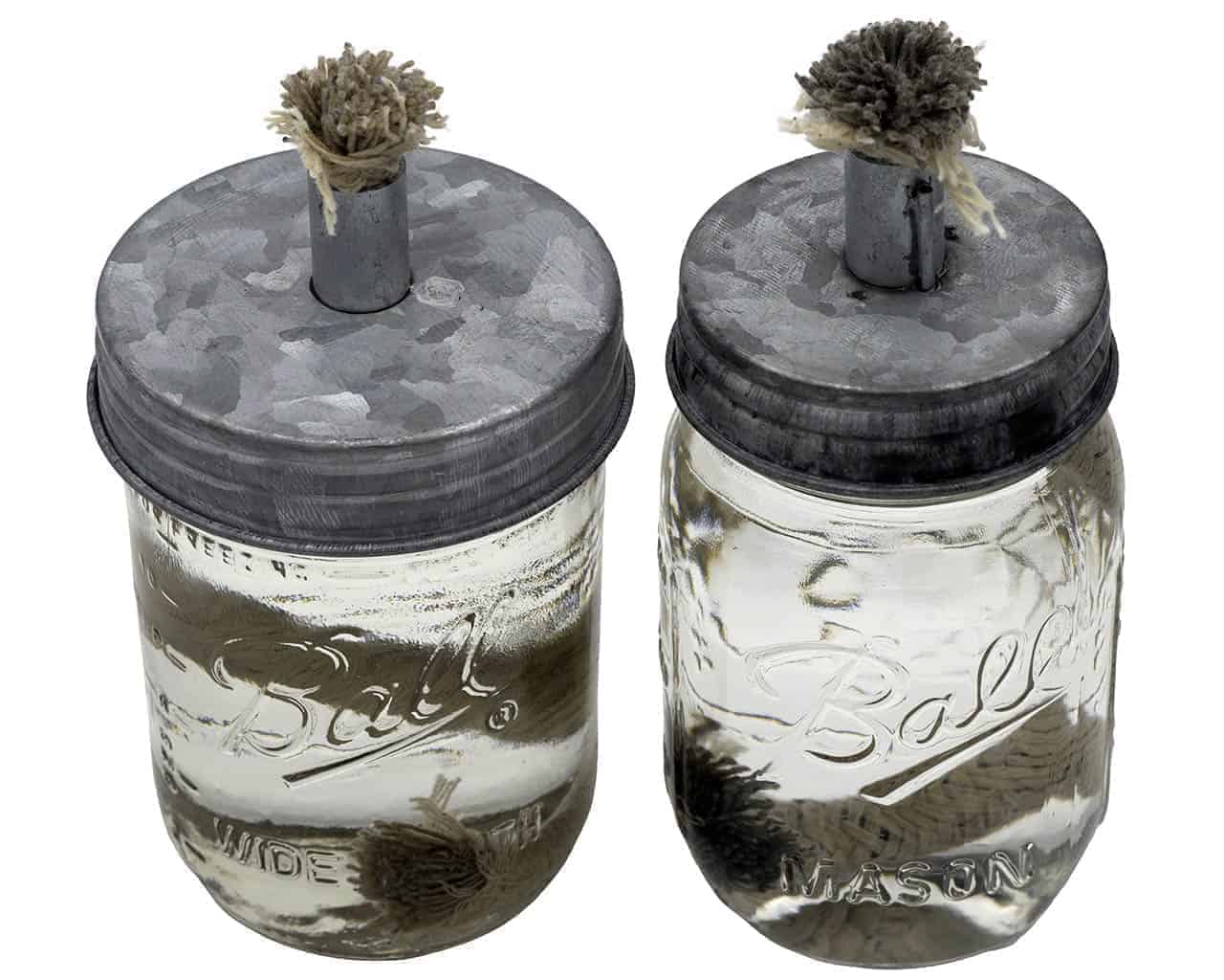 Tiki Torch Oil Lamp Galvanized Metal Lid for Mason Jars - Blessings Grow Meadows