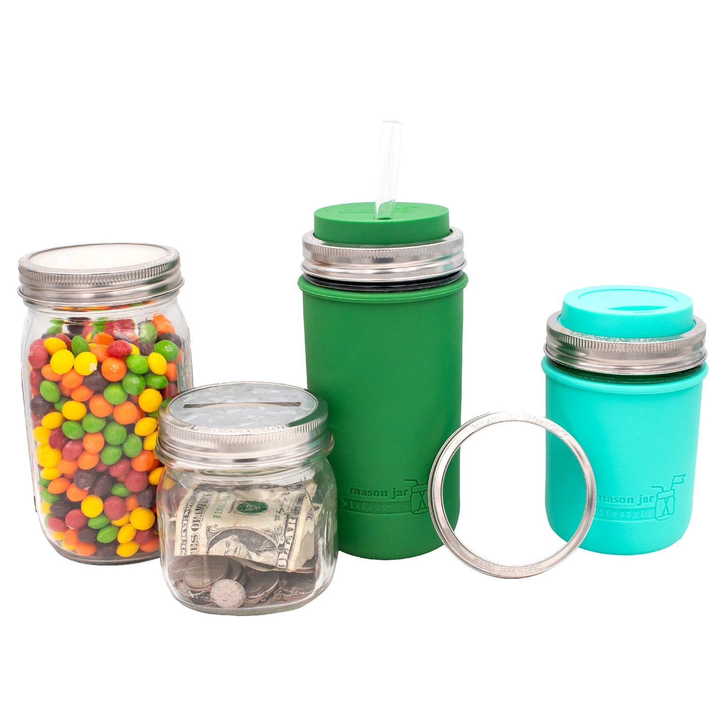 Rust Proof Stainless Steel Bands / Rings for Mason Jars 5 Pack - Blessings Grow Meadows