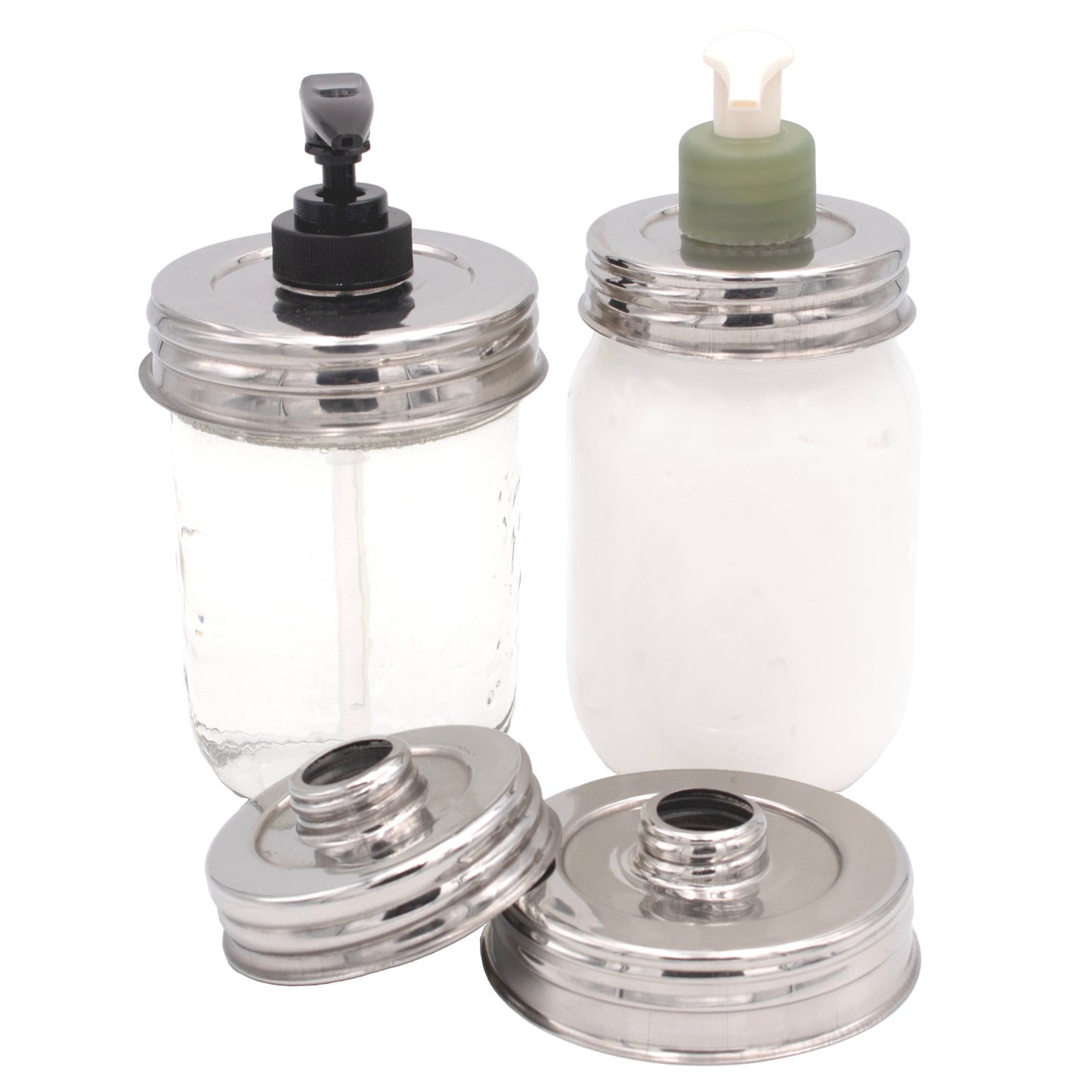 Mason Jar Adapter Lid for Repurposed Lotion and Soap Pumps - Blessings Grow Meadows