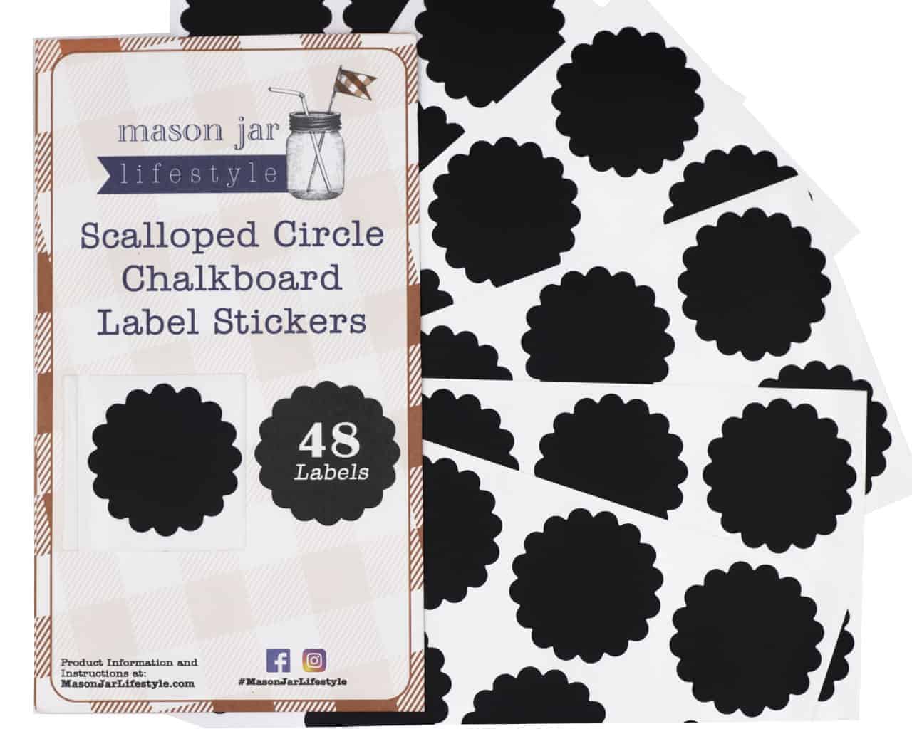 Vinyl Chalkboard Labels Stickers 48 Pack - Blessings Grow Meadows