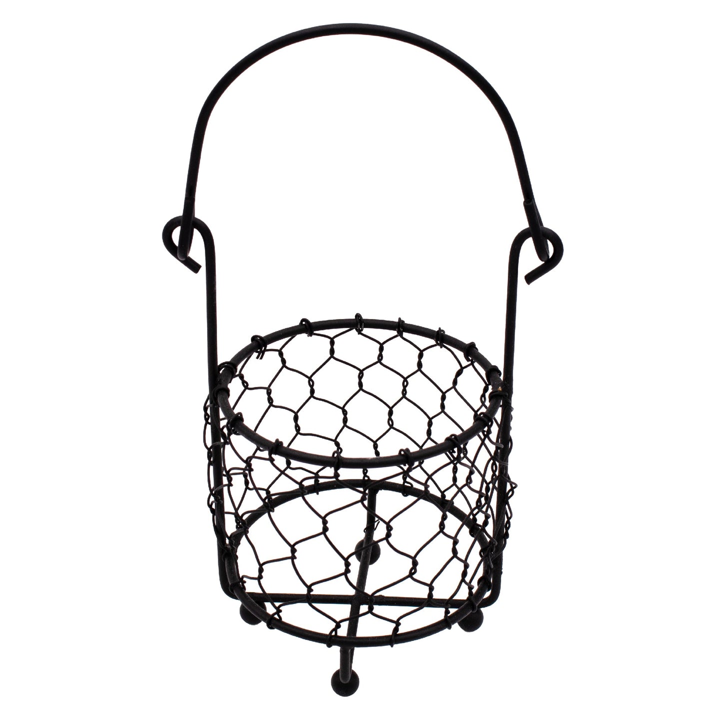 Single Pint Jar Caddy with Chicken Wire for Hanging or Carrying One Mason Jar - Blessings Grow Meadows