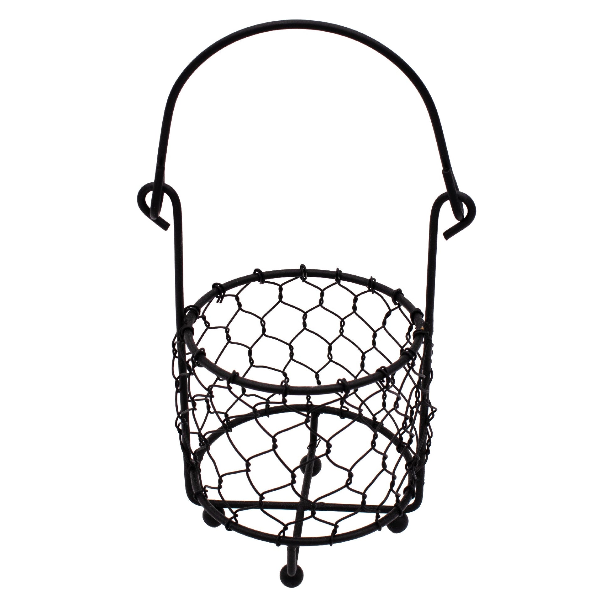 Single Pint Jar Caddy with Chicken Wire for Hanging or Carrying One Mason Jar - Blessings Grow Meadows