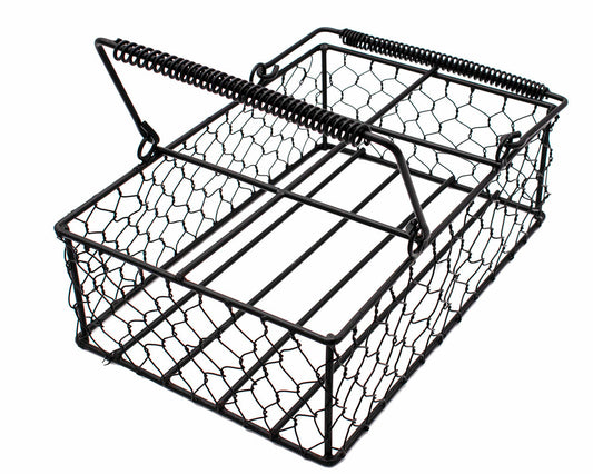 Chicken Wire Caddy for 6 Pint Mason Jars - Blessings Grow Meadows