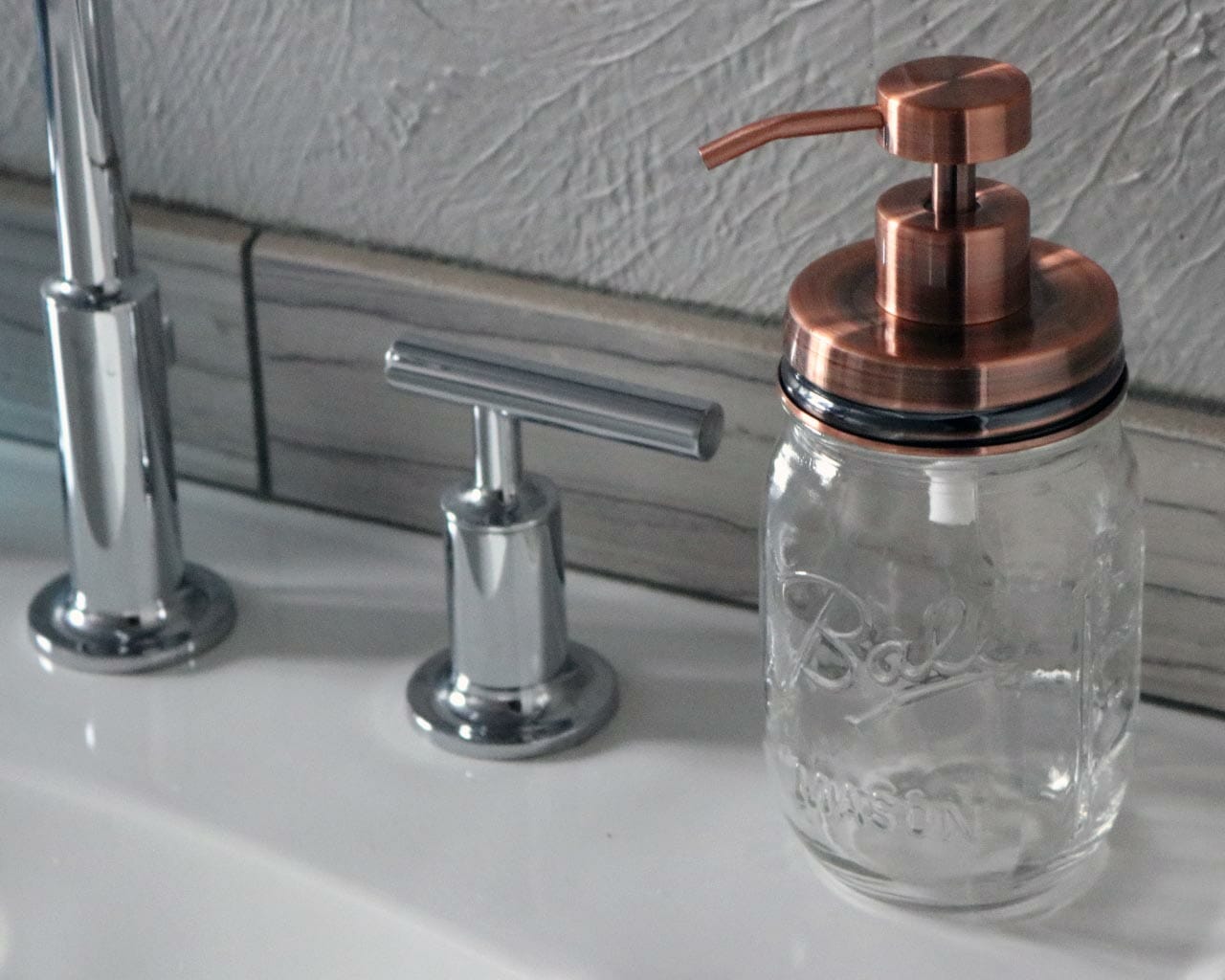 Vintage Copper Soap Pump Lid Kit for Regular Mouth Mason Jars - Blessings Grow Meadows