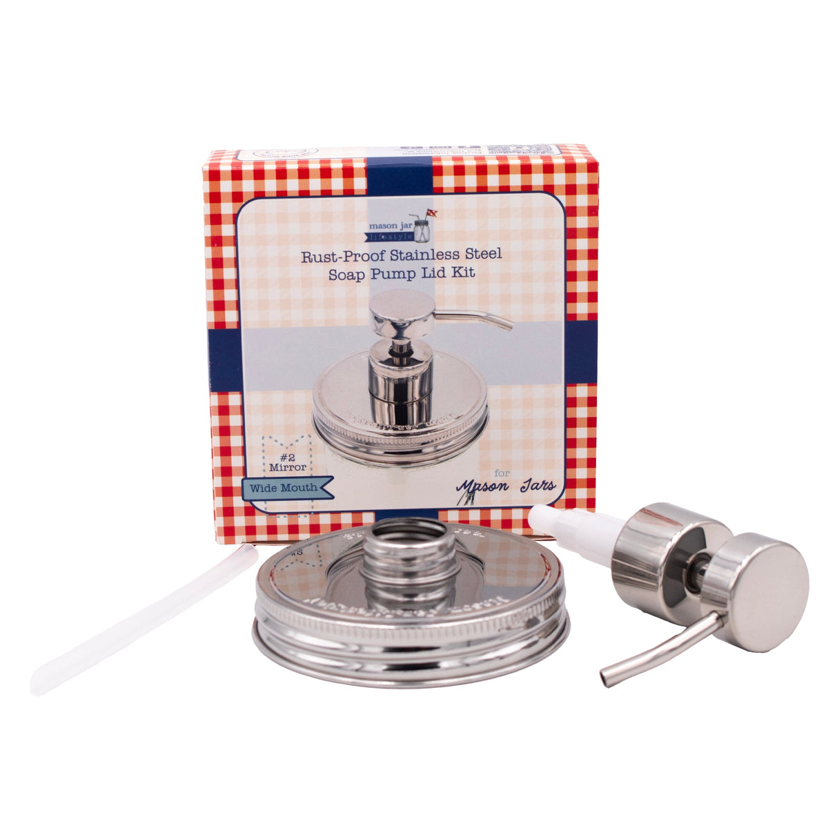 Chrome soap pump dispenser with mirror lid designed for wide-mouth Mason jars, suitable for bathroom or kitchen use.