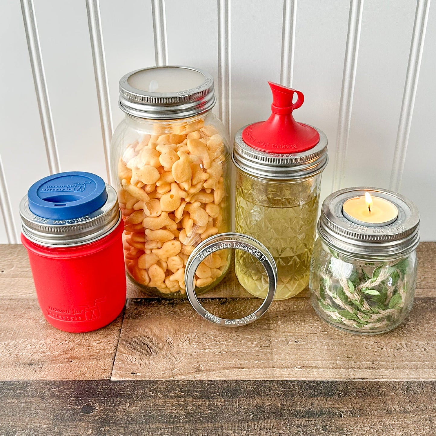 Rust Proof Stainless Steel Bands / Rings for Mason Jars 5 Pack - Blessings Grow Meadows