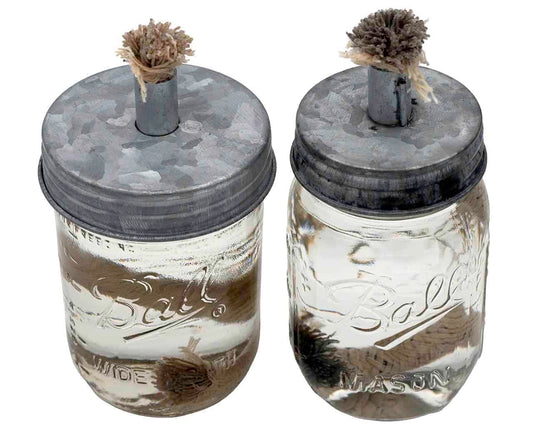 Tiki Torch Oil Lamp Galvanized Metal Lid for Mason Jars - Blessings Grow Meadows