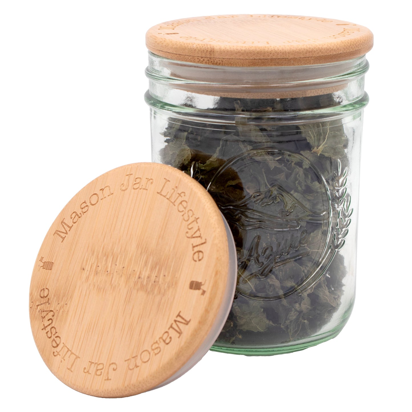 Bamboo Storage Stopper Lids for Mason Jars - Blessings Grow Meadows