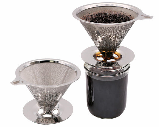 Pour Over Drip Coffee Stainless Steel Filter for Mason Jars - Blessings Grow Meadows