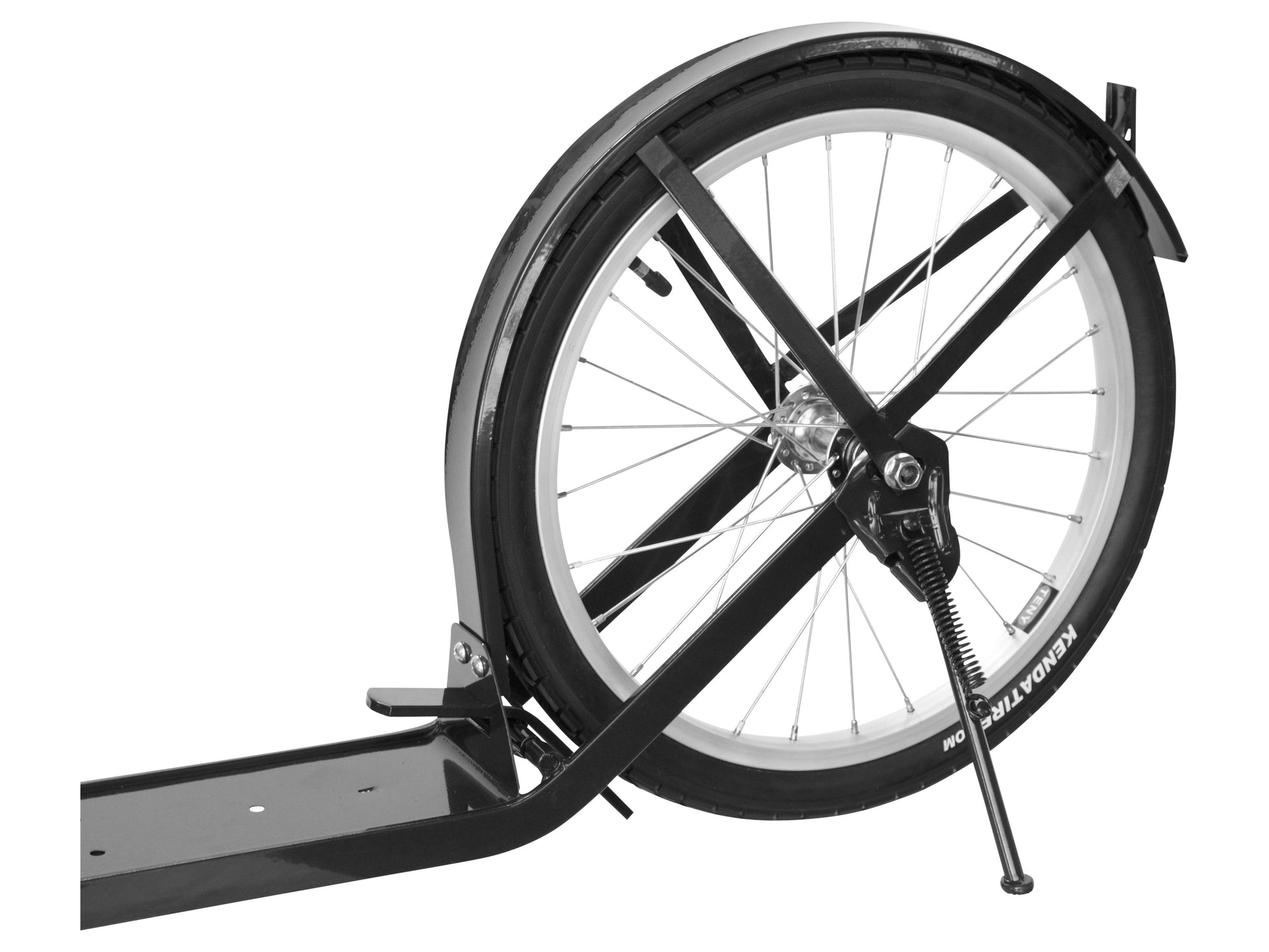 Amish-made Deluxe Kick Scooter Bike for big kids, model 1660, with sturdy handlebars and colorful deck, designed for outdoor play.