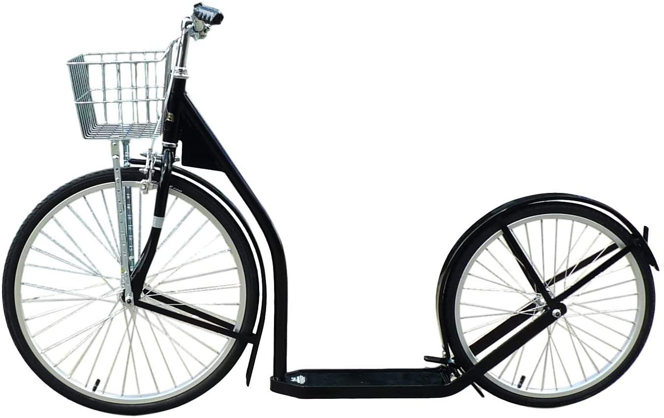 Amish-Made Deluxe Kick Scooter Bike, 24" Front Wheel 20" Rear Wheel, Adult-Size