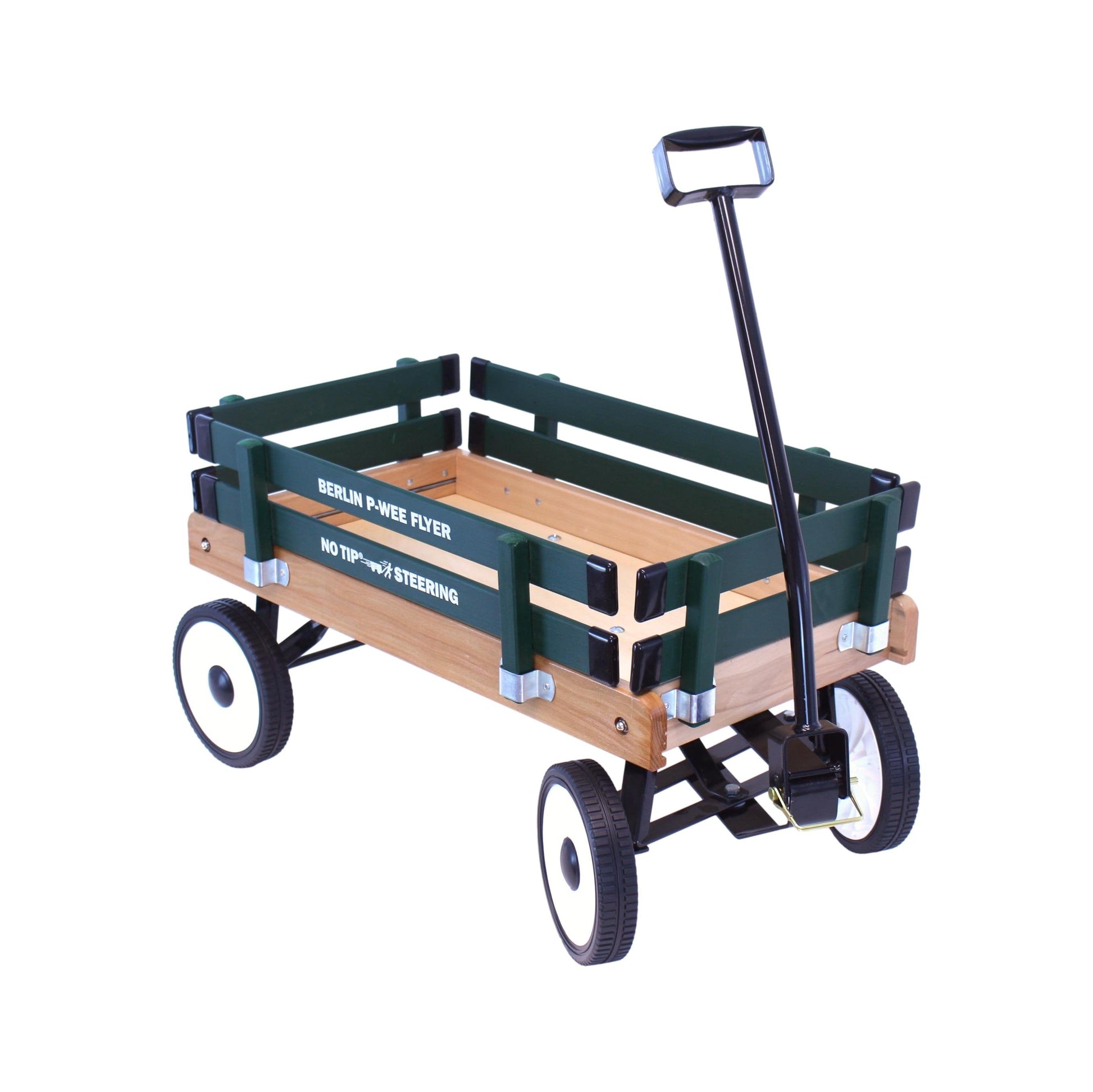 Amish-made Berlin P-Wee Wagon Model F257 by AmishToyBox.com, featuring wooden construction and a classic wagon design for children.