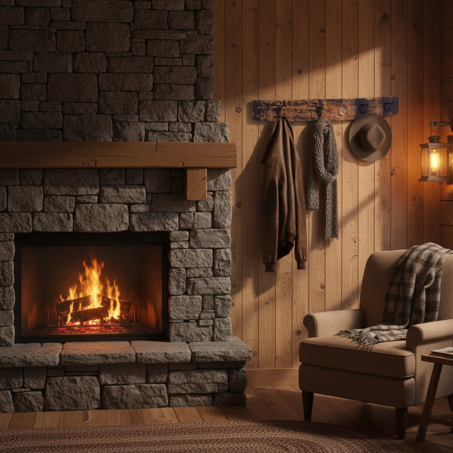 Rustic Wooden Coat Rack With 4 Metal Hooks, Made From Reclaimed Whiskey Barrel Staves
