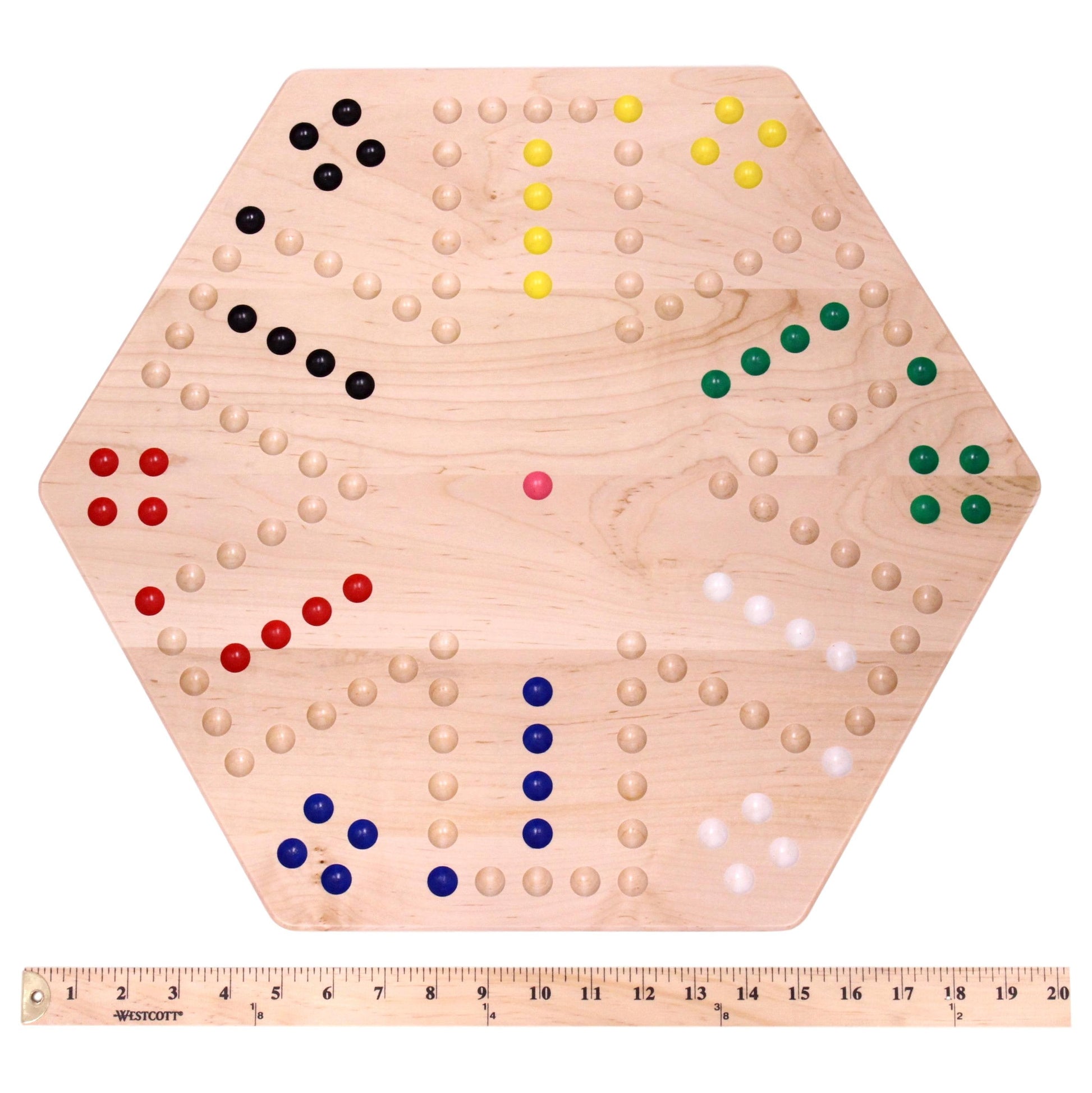 Aggravation Wahoo Marble Board Game, Double-Sided, Hand Painted - AmishToyBox.com ~ Blessings Grow Meadows