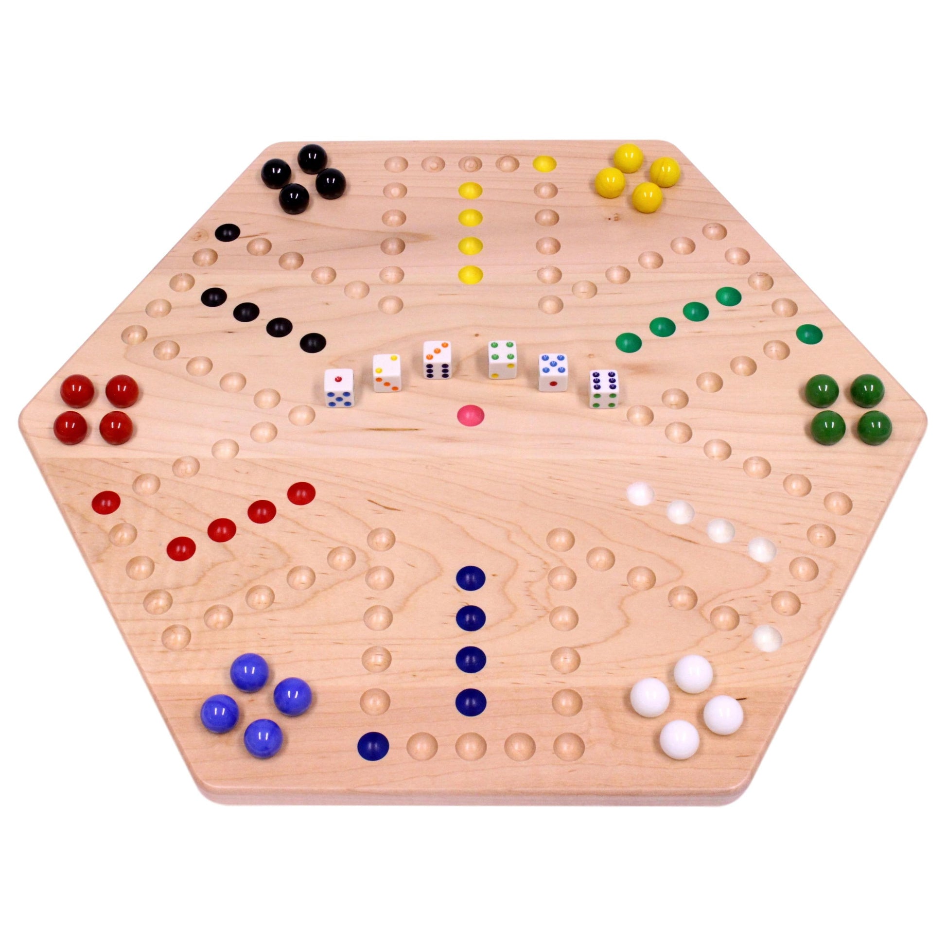 Aggravation Wahoo Marble Board Game, Double-Sided, Hand Painted - AmishToyBox.com ~ Blessings Grow Meadows