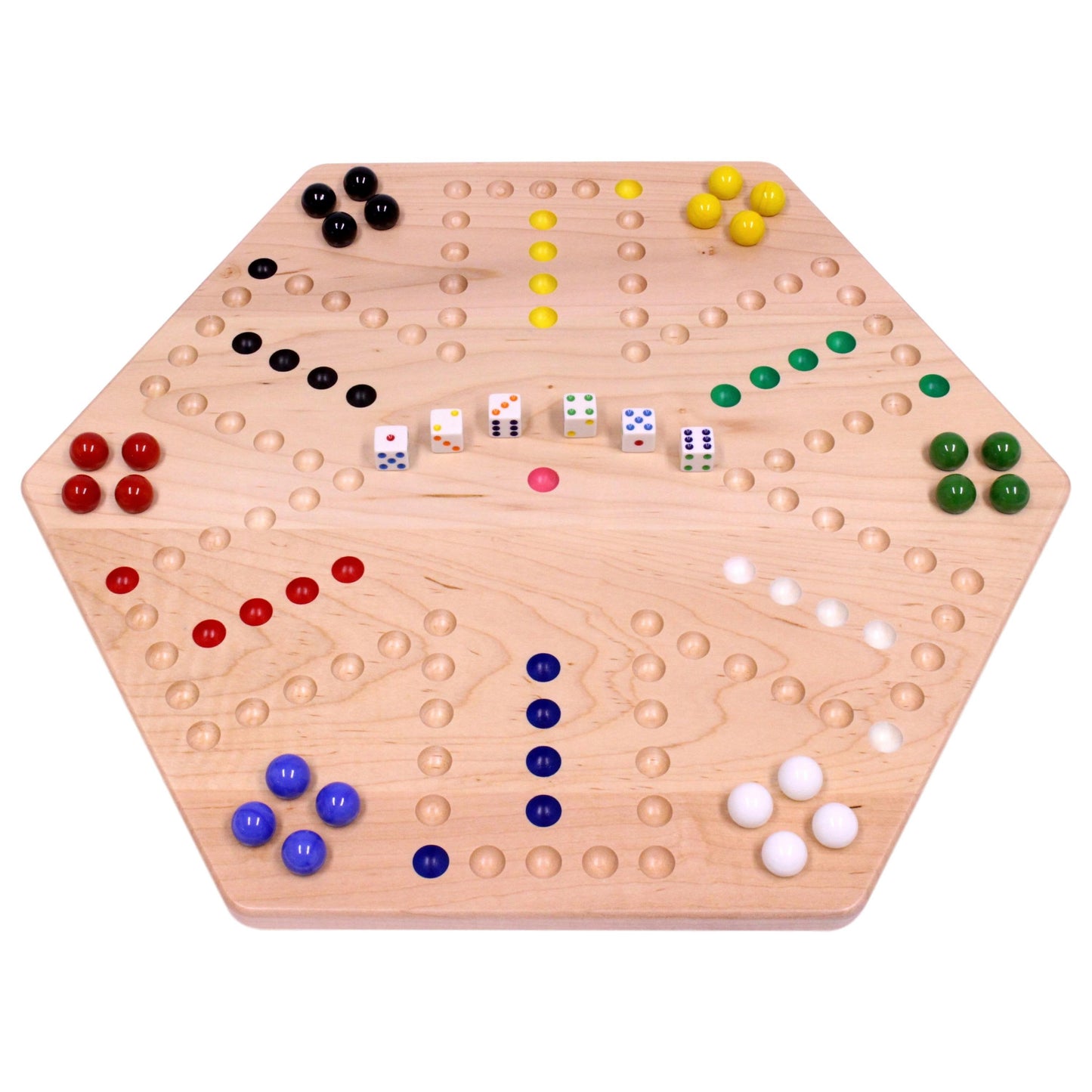 Aggravation Wahoo Marble Board Game, Double-Sided, Hand Painted