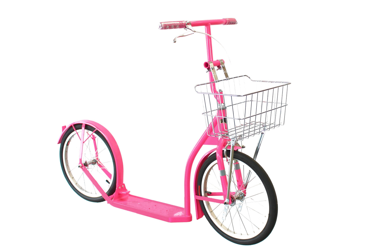 Amish-Made Deluxe Kick Scooter Bike for big kids, Model 1660, featuring sturdy frame and colorful handlebars for outdoor fun.