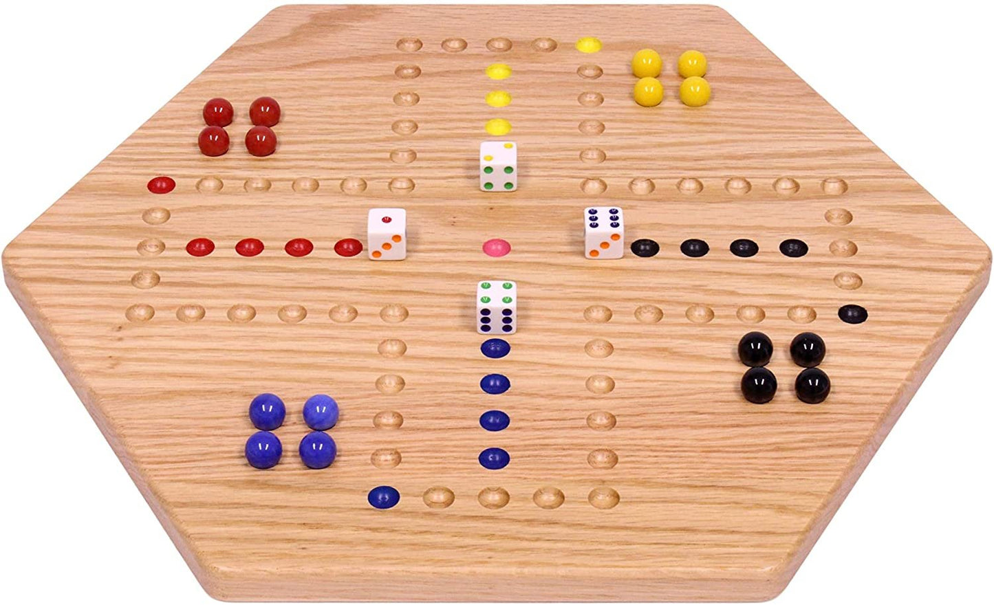 Aggravation Wahoo Marble Board Game, Double-Sided, Hand Painted - AmishToyBox.com ~ Blessings Grow Meadows