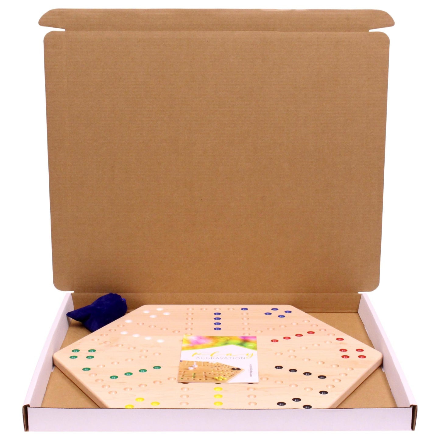 Aggravation Wahoo Marble Board Game, Double-Sided, Hand Painted - AmishToyBox.com ~ Blessings Grow Meadows